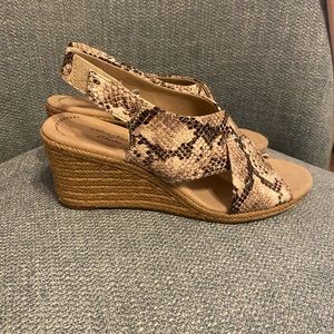 New! Clarks Lafley Alaine Espadrille Wedge Sandals